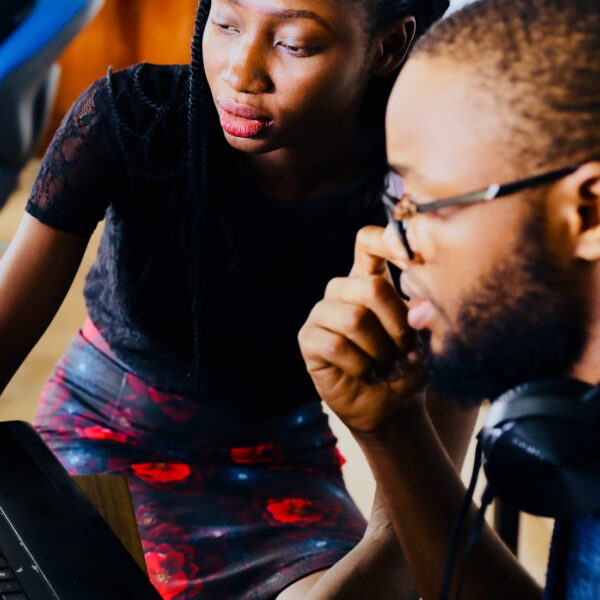 Woman offering scholarship consultation
